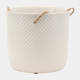 15976-01#7", Dotted Hanging Planter, White