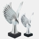 16067-03#Resin 14"h Eagle Table Accent, Silver