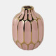 12540-07#Ceramic Vase 8", Blush/gold