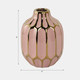 12540-07#Ceramic Vase 8", Blush/gold