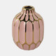 12540-07#Ceramic Vase 8", Blush/gold