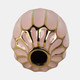 12540-07#Ceramic Vase 8", Blush/gold