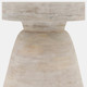15468-03#Wood, 19" Side Table, White