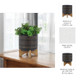 16119-02#8" Glazed Planter W/ Stand, Black