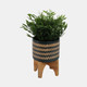 16120-01#5" Zig-zag Planter W/ Stand, Teal