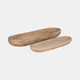 15347-04#S/2 18/24" Wood Decor Plates, Natural