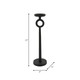 16282-02#17"h Metal Candle Holder, Black