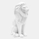 16291-01#Resin 11"h Sitting Lion, White