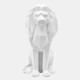 16291-01#Resin 11"h Sitting Lion, White