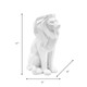 16291-01#Resin 11"h Sitting Lion, White