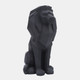 16291-02#Resin 11"h Sitting Lion, Black