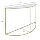 15243-02#Metal 30"h Rope Console Table, Gold