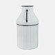 16320-01#Metal 24"h Milk Bucket, White