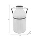 16320-01#Metal 24"h Milk Bucket, White