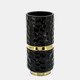 16324-03#5x13"h Belted Vase, Black/gold