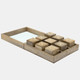 16329#Wood, 10x10 Tic Tac Toe, Natural