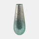 16337-01#18" Crackled Vase, Green Ombre