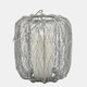 16346-04#Metal, 10"h Wire Lantern, Silver