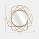 14927-01#Metal 35" Geometric Mirror, Gold Wb