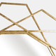14927-01#Metal 35" Geometric Mirror, Gold Wb