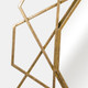 14927-01#Metal 35" Geometric Mirror, Gold Wb