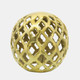16361-03#Metal, 6" Cut-out Orb, Gold