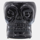 16385-01#Cer, 5" Skull Vase, Black