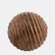 16161-03#4" Wooden Orb W/ Ridges, Natural