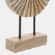 16388#Wood, 12'h Pinwheel Deco, Natural