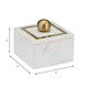 16407-02#Marble, 5x5 Box - Knob, White