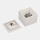 16407-02#Marble, 5x5 Box - Knob, White