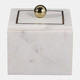 16407-02#Marble, 5x5 Box - Knob, White