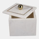 16407-02#Marble, 5x5 Box - Knob, White