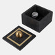 16407-04#Marble, 5x5 Box - Knob, Black
