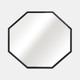 16440#Metal, 32x28 Octagonal Mirror, Black/gld Wb