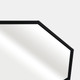 16440#Metal, 32x28 Octagonal Mirror, Black/gld Wb