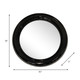 15195-01#Metal 36" Round Mirror, Black