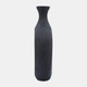 15119-05#Cer, 13" Beaded Oval Vase Cut-out, Black