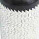 16498-01#Resin 14"h Chevron Vase, Blk/white