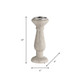 16475-01#Cer, 10"h Candle Holder, Scratched, Silver