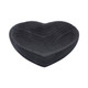16568-02#Wood, S/2 9/10" Heart Bowls, Black