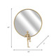 16588-02#Metal, 24"h, Mirror With Man Deco, Gold