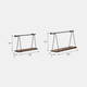 16623#Metal/wood, S/2 12/14"h Swing Like Wall Shelves, B