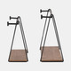 16623#Metal/wood, S/2 12/14"h Swing Like Wall Shelves, B