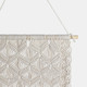 16667-01#Wood, 18" Macrame Wall Shelf, Ivory