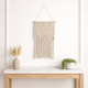 16667-01#Wood, 18" Macrame Wall Shelf, Ivory