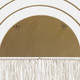 16668#Metal/wood, 17"h Arched Mirrored Wall Deco, Gold