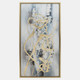 70088#22x42 S/3 Abstract Canvas, Multi On Gold Frame