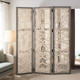 16675#Wood, 61"h Macrame Wall Divider, Natural