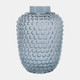 16690-01#Glass, 10''h, Bubbled Vase, Grey  